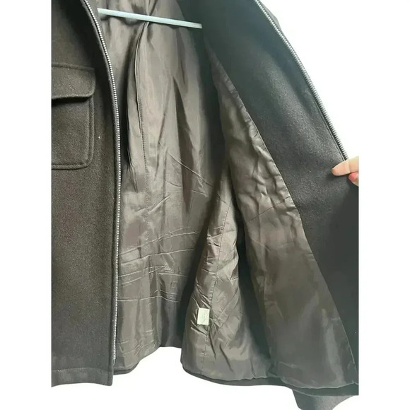 J.Crew Women's Brown Wool Blend Zip Up Jacket Medium - Picture 7 of 9